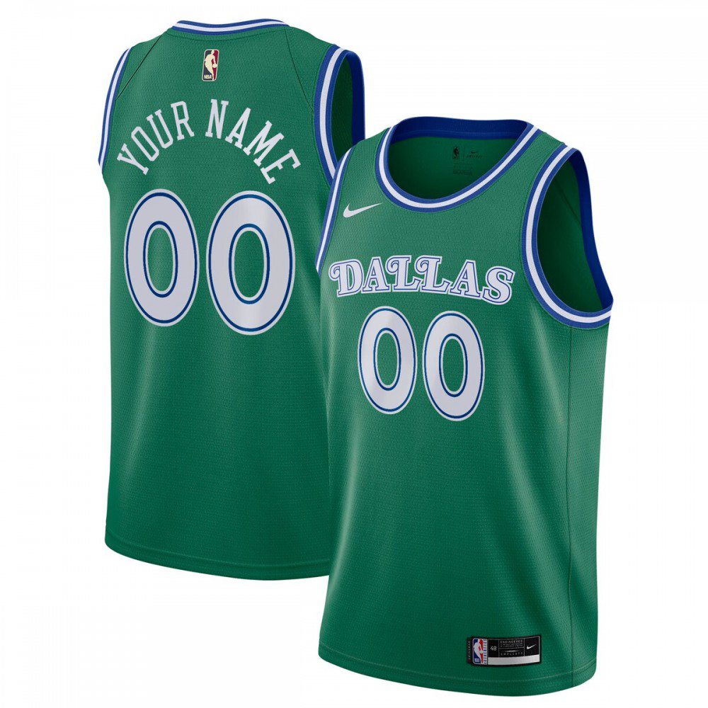 Dallas Mavericks 2020/21 Hardwood Classics Swingman Custom Jersey - Green-Pro Kit Vault | Brand New 26/27 Sports Jerseys